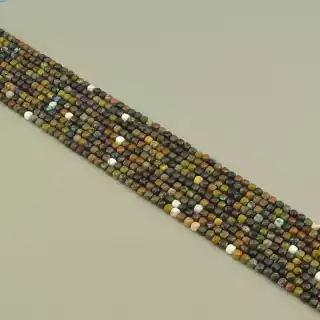 Намистини Хрізокола 38 см. на нитці (натуральне каміння, без застібки)