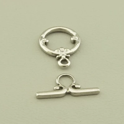 Замочок металевий срібний (15х15 мм)