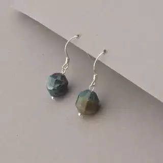 Сережки петля Апатит (срібло 925 проба)