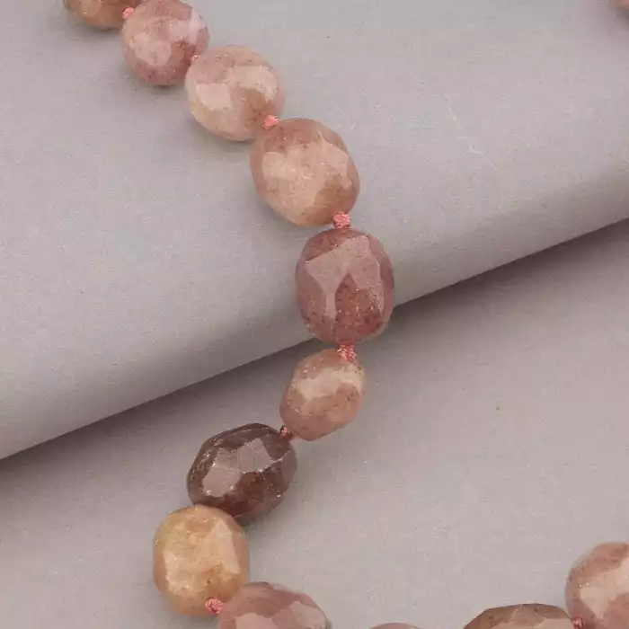 🏷️️ Намисто Полуничний кварц 45 см. ss_90217