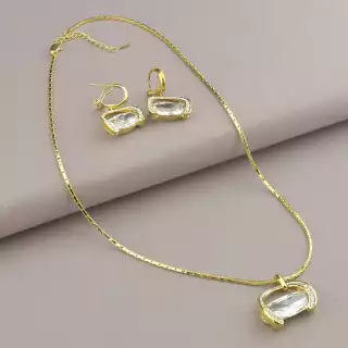 Підвіска + Сережки Winniana Фіаніт 45 см.