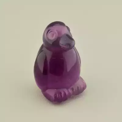 🏷️️ Мінерал флюорит Пінгвін (40х25 мм, фіолетовий, зелений) F-105320