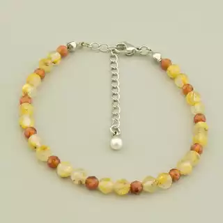 Браслет на карабіні Волосатик, Гранат 18 см