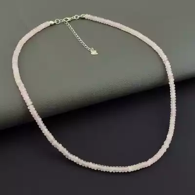 Підвіска Рожевий кварц 41 см срібло (925)