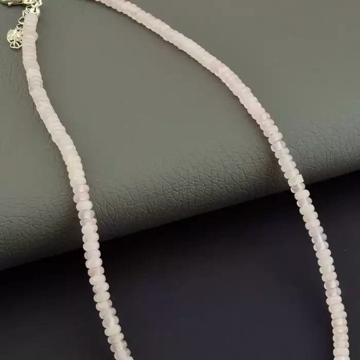 🏷️️ Підвіска Рожевий кварц 41 см срібло (925) F-105828