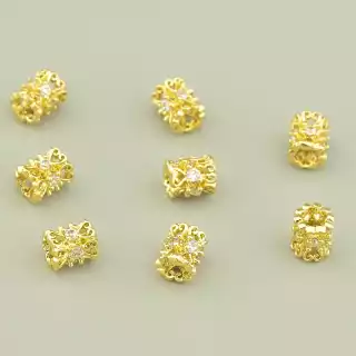 Вставка Фіаніт 5х4мм. (позолота 18к лимонна)