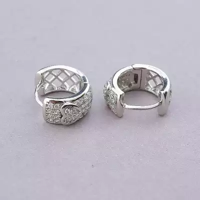 Сережки XUPING Фіаніт (родій)