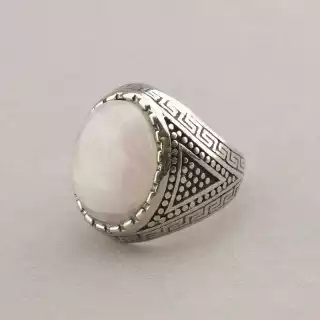 Перстень Stainless Steel Рожевий кварц медична сталь 316L29, 4 р