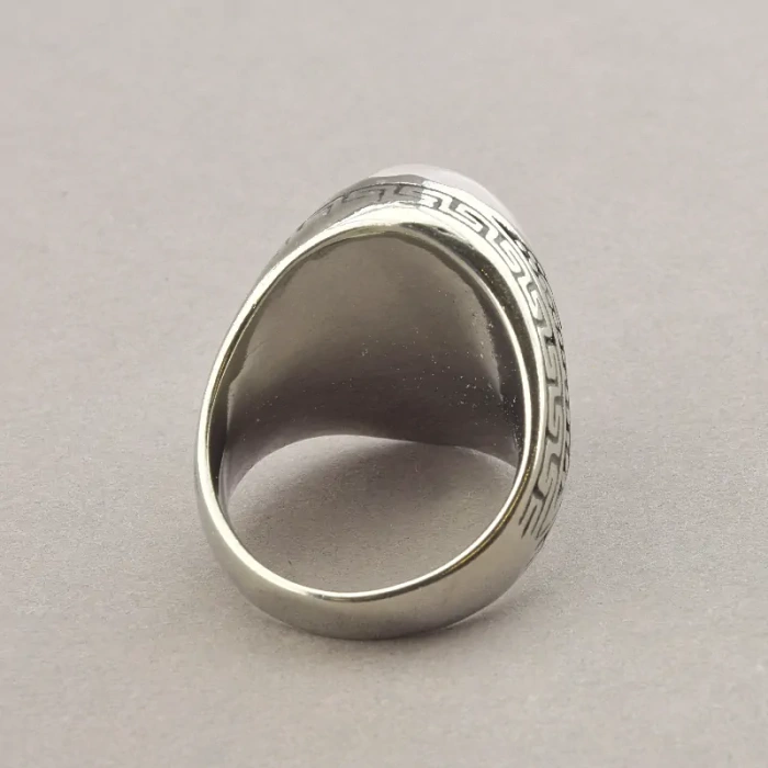 🏷️️ Перстень Stainless Steel Рожевий кварц медична сталь 316L29, 4 р ss_61007