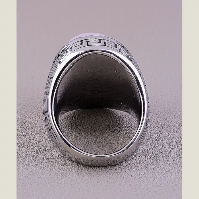 🏷️️ Перстень Stainless Steel Рожевий кварц медична сталь 316L29, 4 р ss_61007