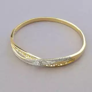 Браслет шарнірний Xuping Фіаніт 17 см (позолота 18к)