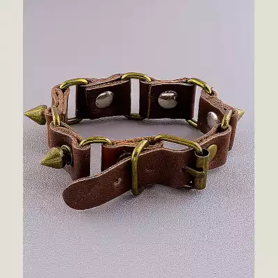🏷️️ Браслет Шкіра 23 см шкіра F-12383