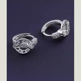 Сережки кільця Xuping Фіаніт (родій)