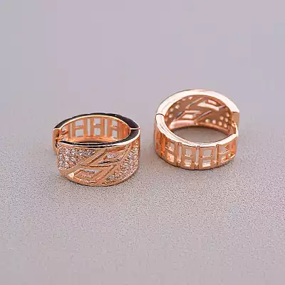 🏷️️ Сережки кільця Xuping Фіаніт (позолота 18к) F-82944