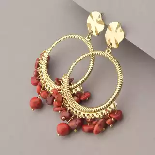 Сережки пусети Stainless Steel Корал