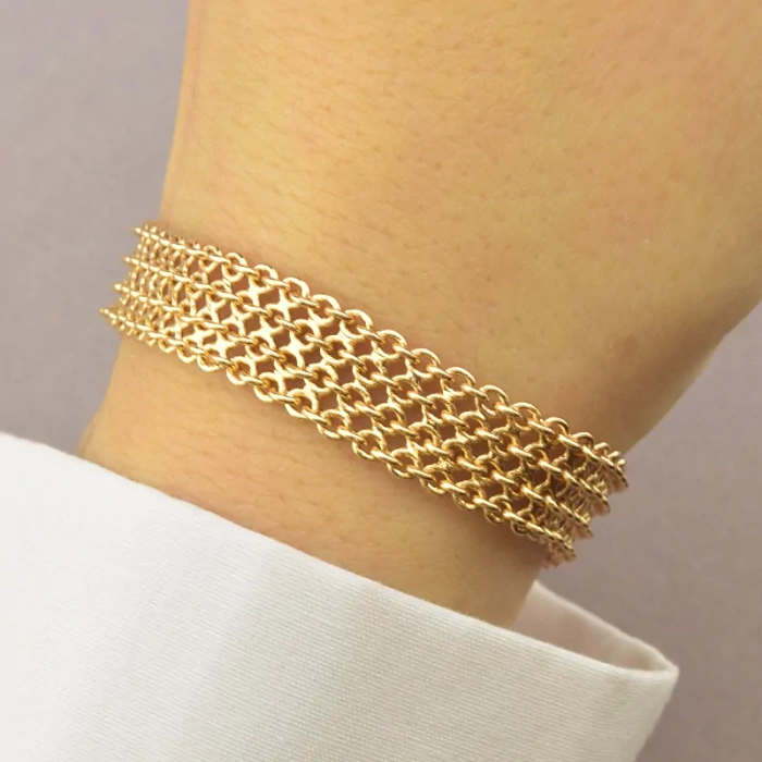 🏷️️ Браслет з карабіном Xuping 17 см (позолота 18к) ss_84421