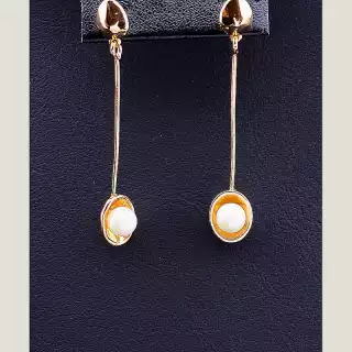 Сережки пусети Xuping Майорка (позолота 18к)