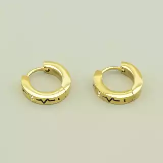 Сережки хупи Xuping Фіаніт (позолота 18к лимонна)