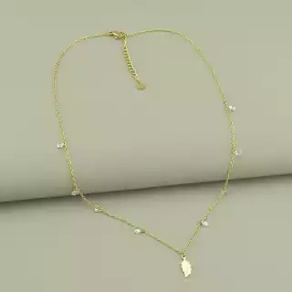 Підвіска Xuping Фіаніт 44 см (позолота 18к лимонна)