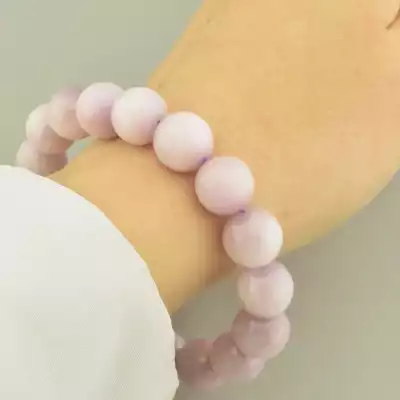 🏷️️ Браслет резинка Кунцит 19 см. 12,3мм. F-103145