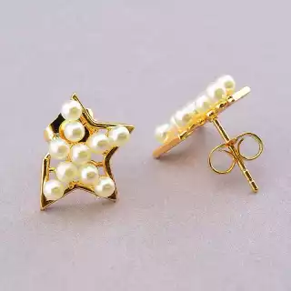 Сережки пусети Xuping Майорка (позолота 18к)