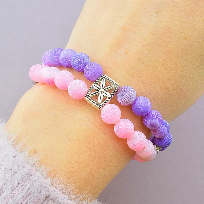 🏷️️ Браслет резинка Агат 18 см ss_80862