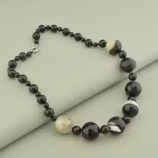 Намисто Агат з великими елементами 50 см