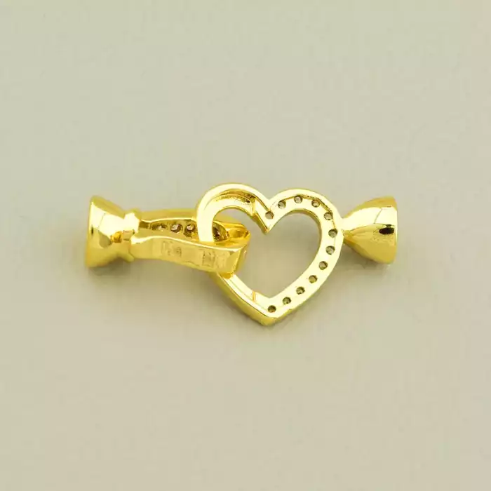 🏷️️ Застібка Фіаніт 25х11мм. (позолота 18к лимонна) F-106235