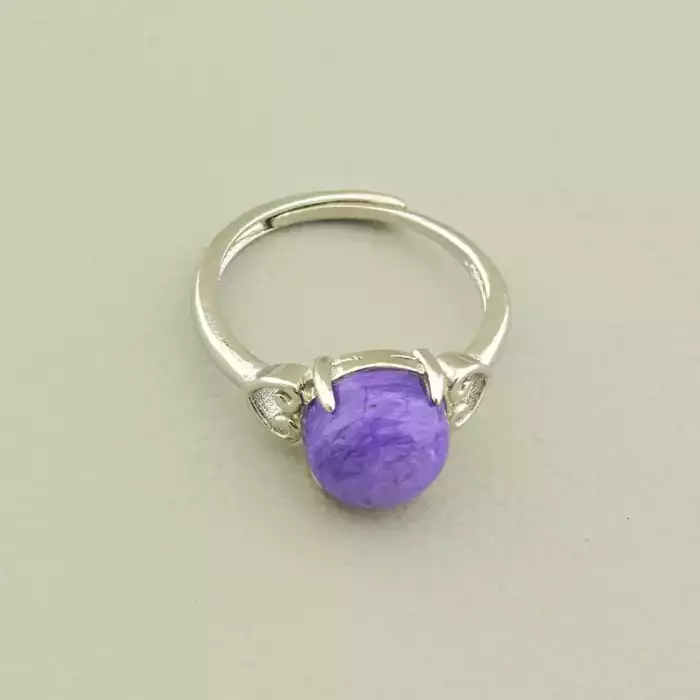 🏷️️ Каблучка Чароїт (родій) ss_106544