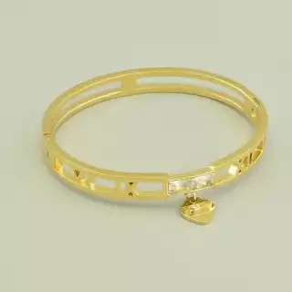 Браслет шарнірний Xuping Фіаніт 17 см. (позолота лимонна 18к)