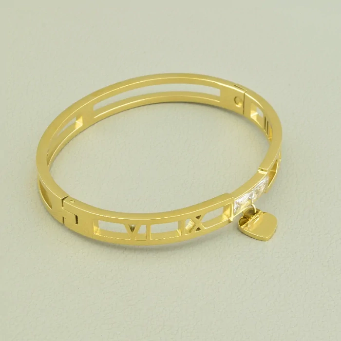 🏷️️ Браслет шарнірний Xuping Фіаніт 17 см. (позолота лимонна 18к) ss_99229