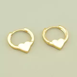Сережки серце кільця Xuping Емаль (позолота 18к)