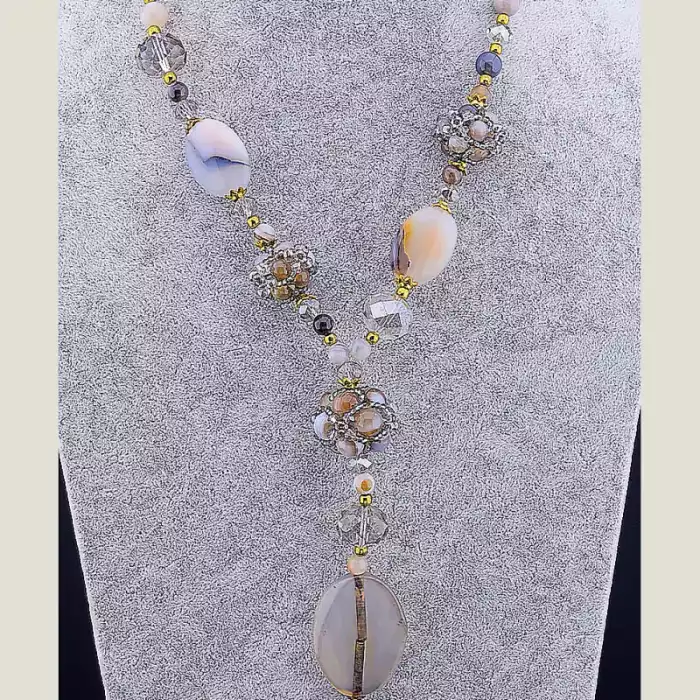 🏷️️ Намисто Агат 55 см ss_13362