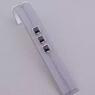 Браслет з карабіном Агат 19 см