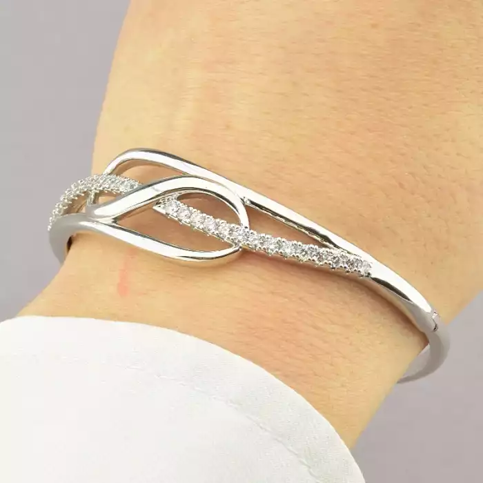 🏷️️ Браслет шарнірний Xuping (родій) ss_74066