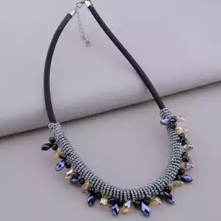 Підвіска Чеський кришталь, Бісер 47 см