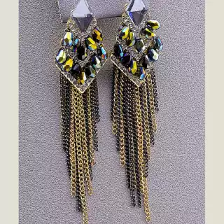 Сережки пусети Чеський кришталь, Сrystal