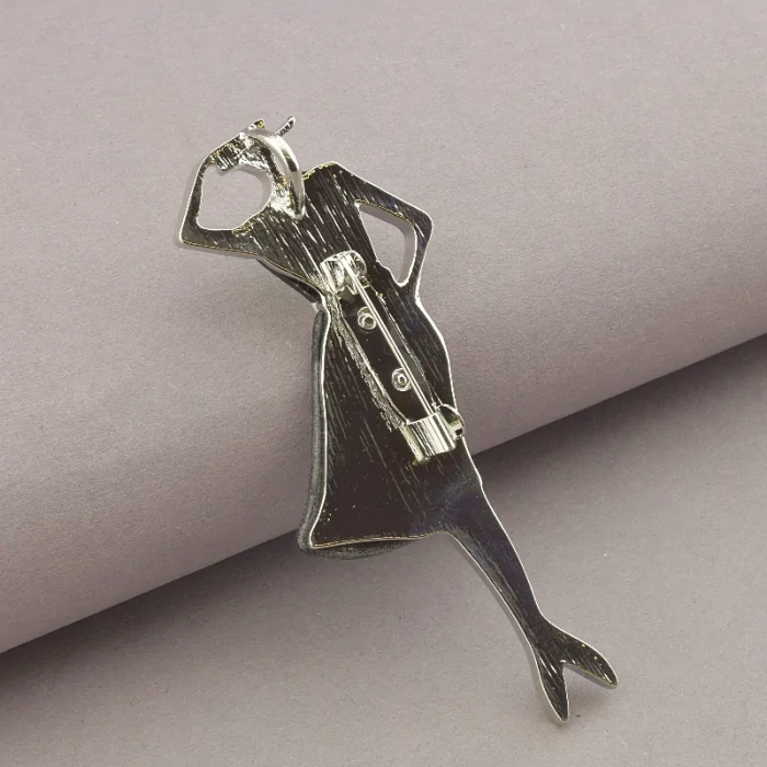 🏷️️ Брошка-кулон дівчина Галіотіс 75x25 мм ss_75549