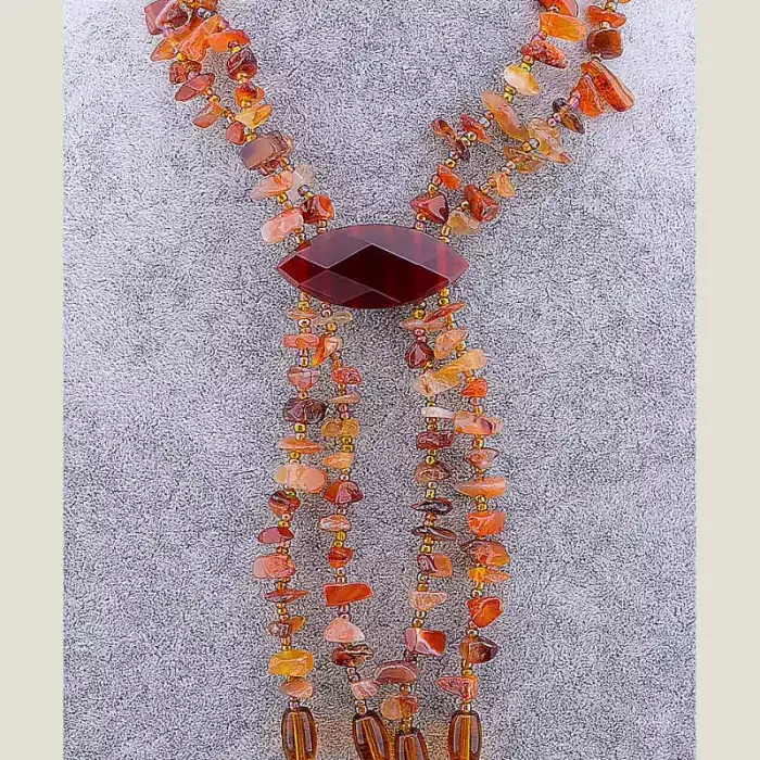 🏷️️ Намисто Сердолік 54 см ss_36261