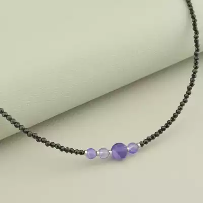 🏷️️ Підвіска Шпінель, Аметист 41 см. F-100903