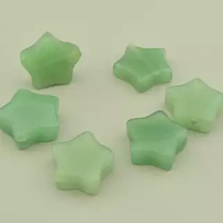 Вставка зірка Нефрит 15х15мм.