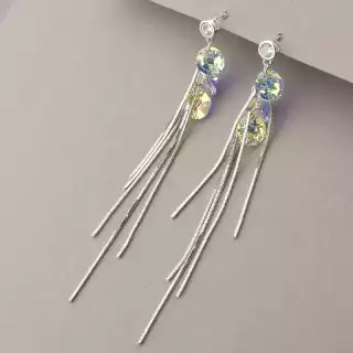 Сережки пусети Saiya Фіаніт (родій)