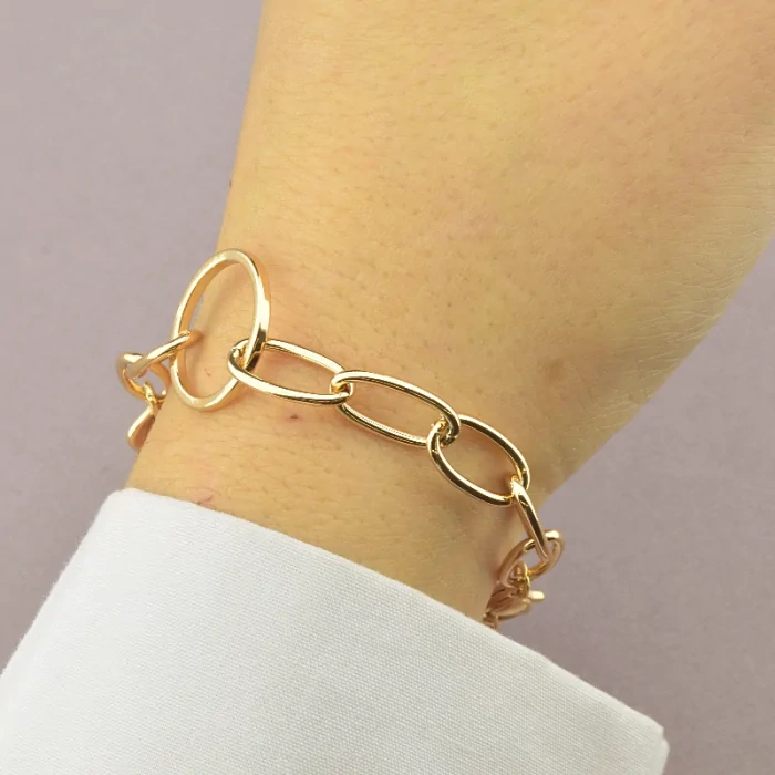 🏷️️ Браслет з карабіном Xuping 18 см. (позолота 18к) ss_96349