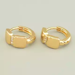 Сережки для повсякденного носіння кільця Xuping Фіаніт (позолота 18к)
