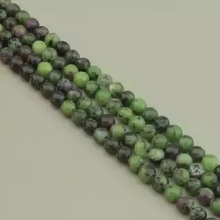 Намистини Цоїзит (імітація) 39 см. 6.5 мм. (без застібки) на нитці