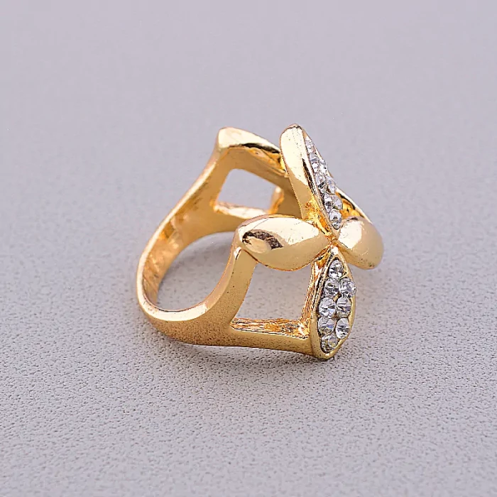 🏷️️ Каблучка квіти Сrystal (позолота 18к) ss_80226