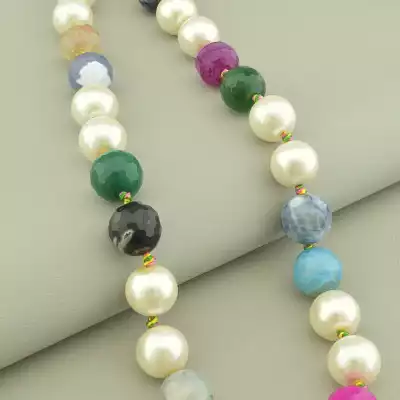 🏷️️ Намисто Агат, Майорка 53 см. F-98127