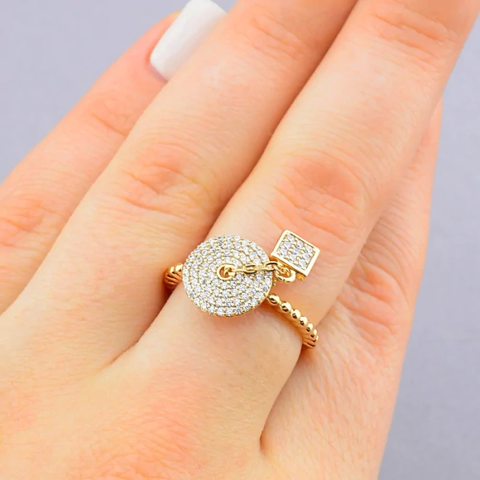 🏷️️ Каблучка Xuping Фіаніт (позолота 18к) ss_91392