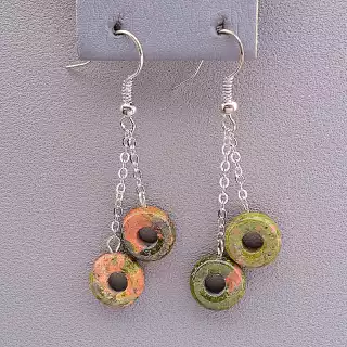 Сережки петля Яшма