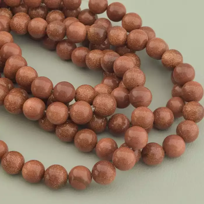 🏷️️ Нитка Золотий Пісок 37 см 10 мм ss_71834